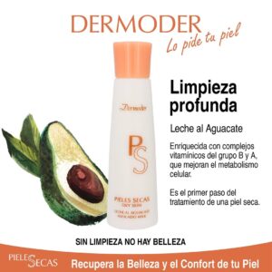 Leche limpiadora al aguacate.